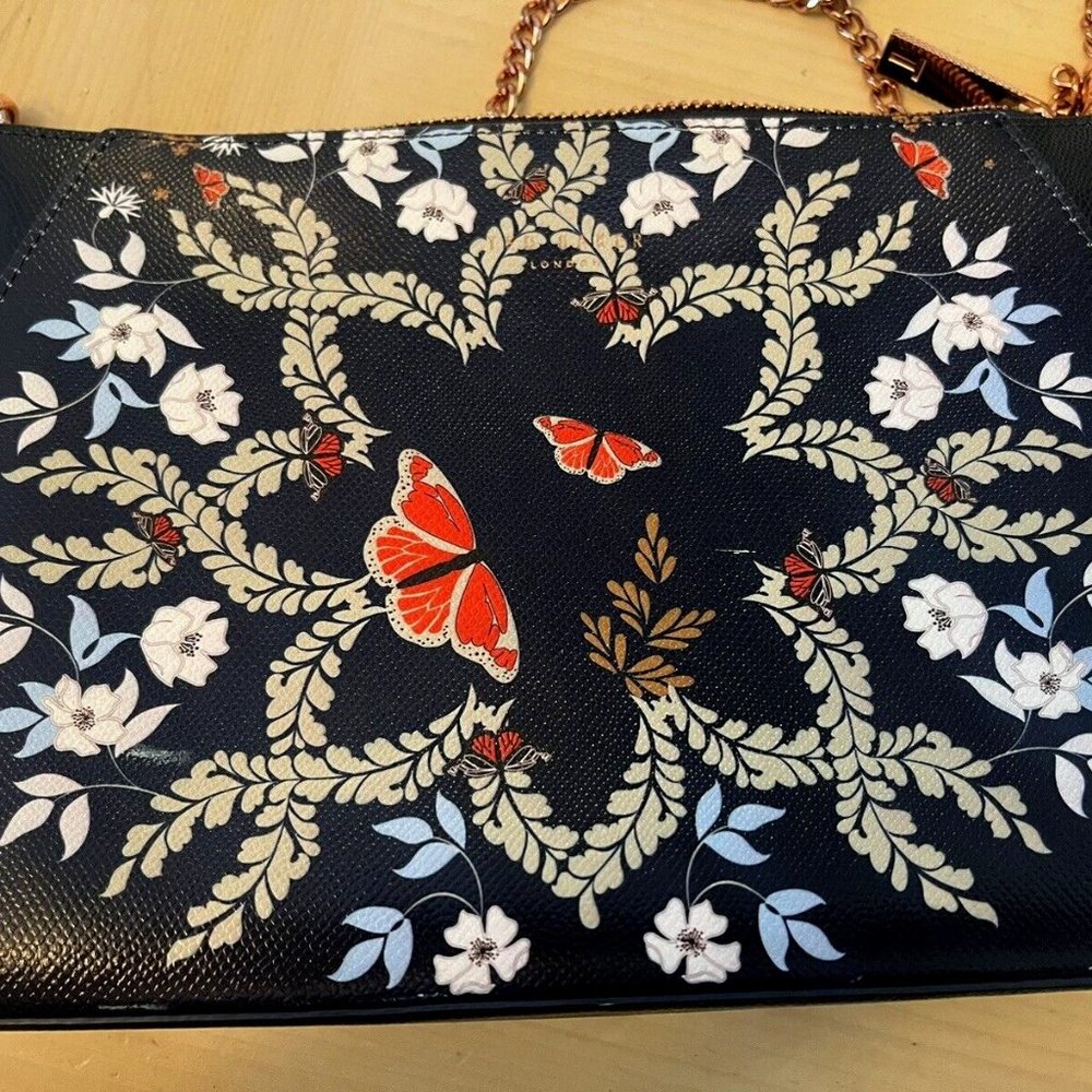 TED BAKER LONDON Marissa Kyoto Gardens Leather Crossbody Bag Purse